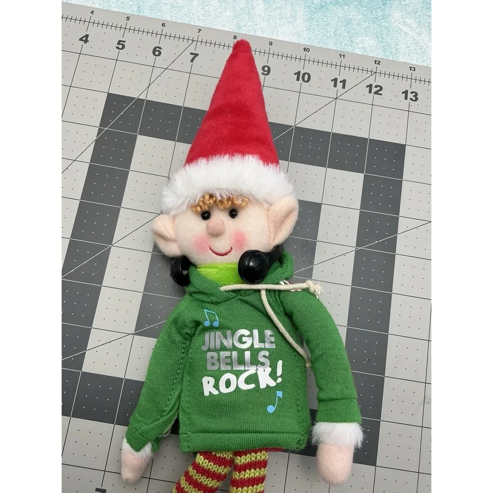 Elf Plush Shelf Sitter Holiday Christmas Tabletop Decor‎ Dangling Feet 12